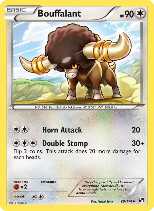 Bouffalant — Black & White #90 (Pokémon TCG card)