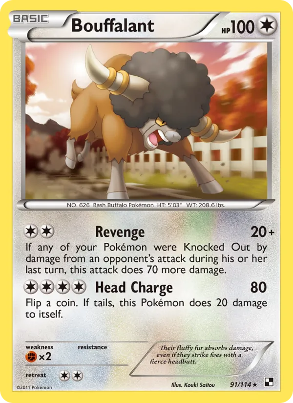 Bouffalant — Black & White #91 (Pokémon TCG card)