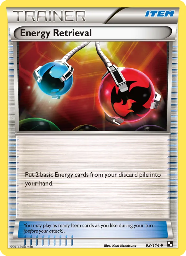 Energy Retrieval — Black & White #92 (Pokémon TCG card)