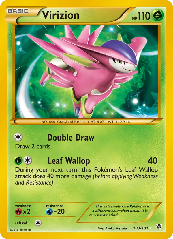 Virizion — Plasma Blast #103 (Pokémon TCG card)
