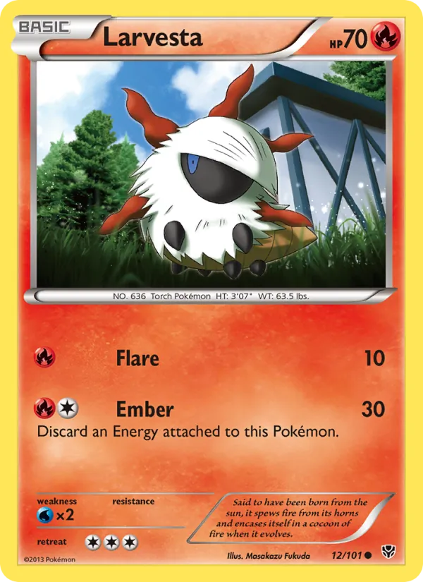 Larvesta — Plasma Blast #12 (Pokémon TCG card)