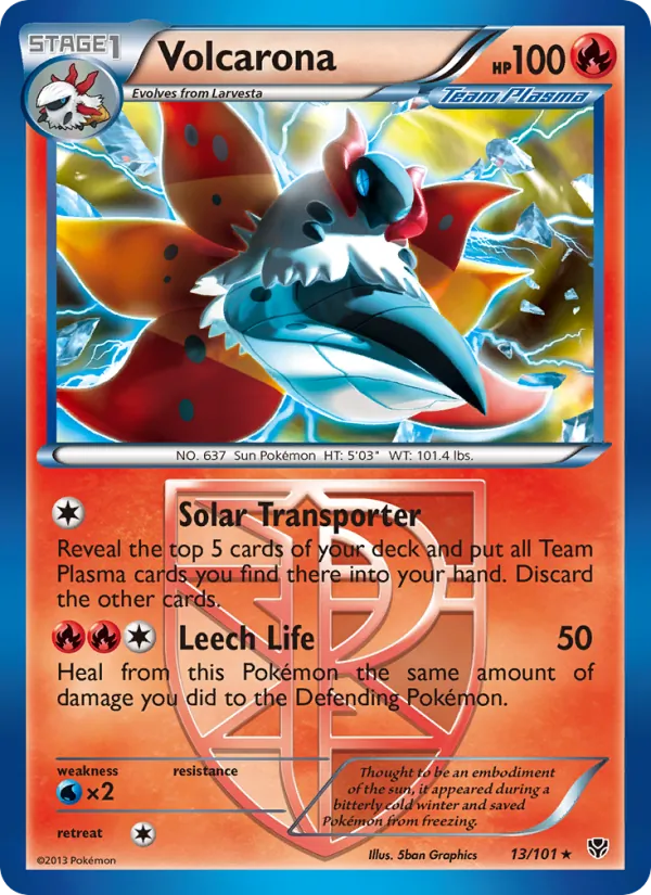 Volcarona — Plasma Blast #13 (Pokémon TCG card)