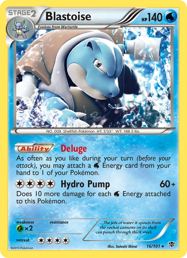 Blastoise — Plasma Blast #16 (Pokémon TCG card)