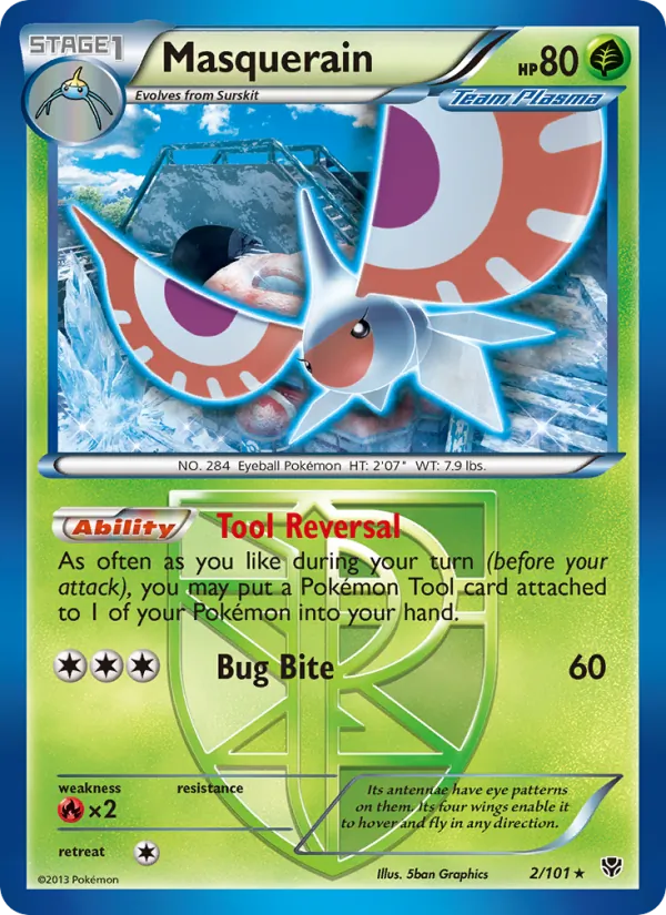 Masquerain — Plasma Blast #2 (Pokémon TCG card)