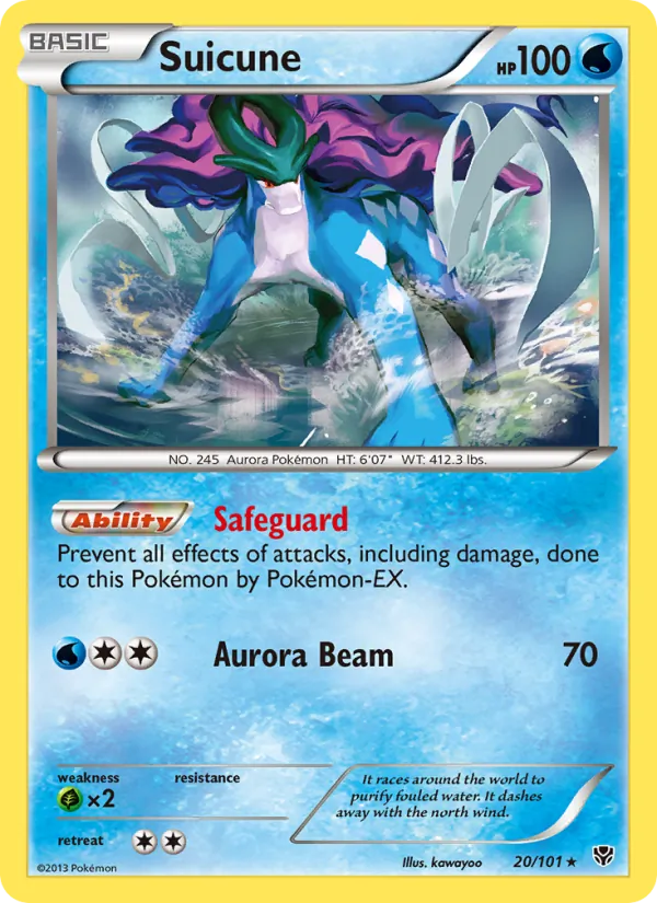 Suicune — Plasma Blast #20 (Pokémon TCG card)