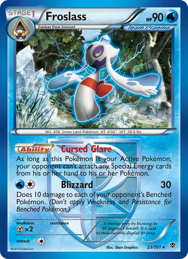 Froslass — Plasma Blast #23 (Pokémon TCG card)