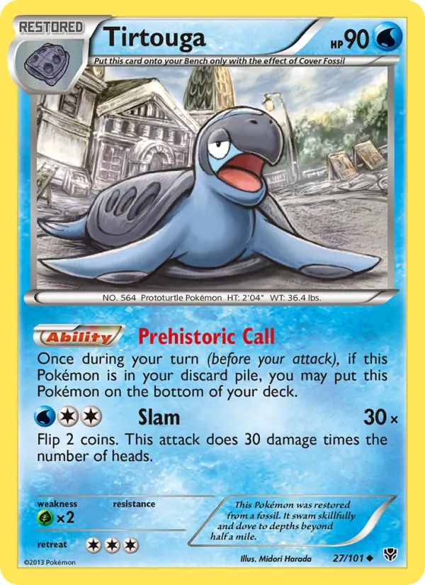 Tirtouga — Plasma Blast #27 (Pokémon TCG card)