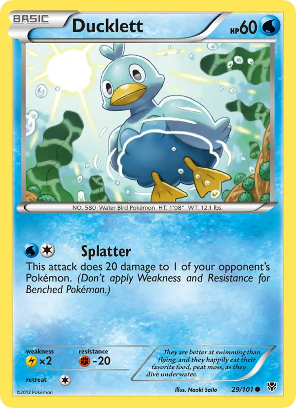 Ducklett — Plasma Blast #29 (Pokémon TCG card)