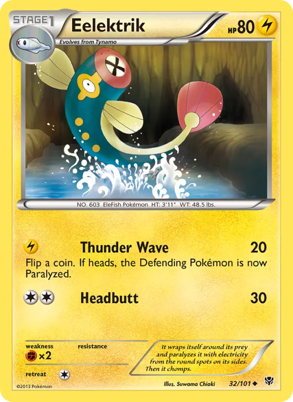 Eelektrik — Plasma Blast #32 (Pokémon TCG card)