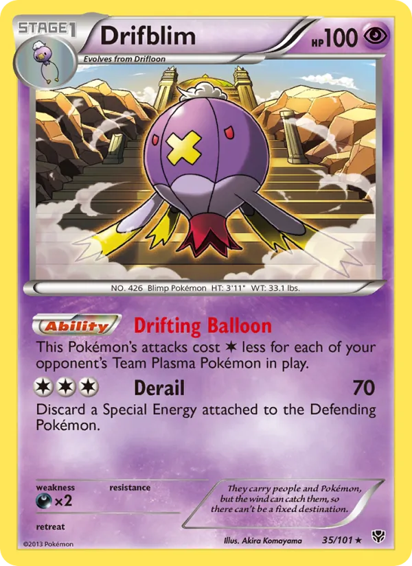 Drifblim — Plasma Blast #35 (Pokémon TCG card)
