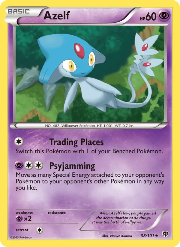 Azelf — Plasma Blast #38 (Pokémon TCG card)