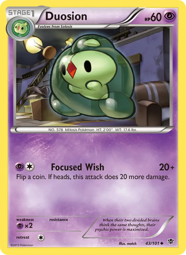 Duosion — Plasma Blast #43 (Pokémon TCG card)