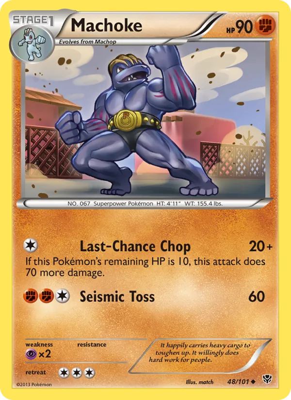 Machoke — Plasma Blast #48 (Pokémon TCG card)