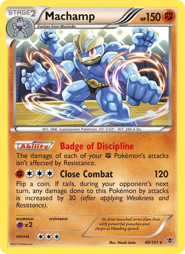 Machamp — Plasma Blast #49 (Pokémon TCG card)