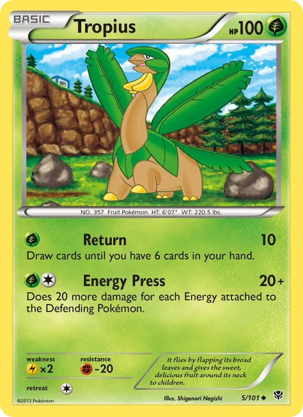 Tropius — Plasma Blast #5 (Pokémon TCG card)