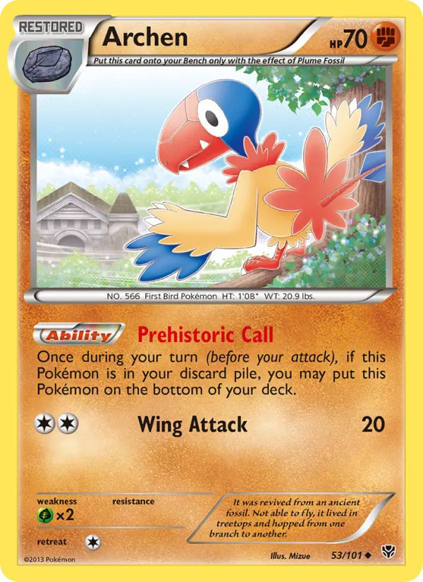 Archen — Plasma Blast #53 (Pokémon TCG card)