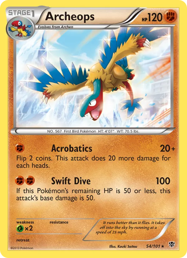 Archeops — Plasma Blast #54 (Pokémon TCG card)