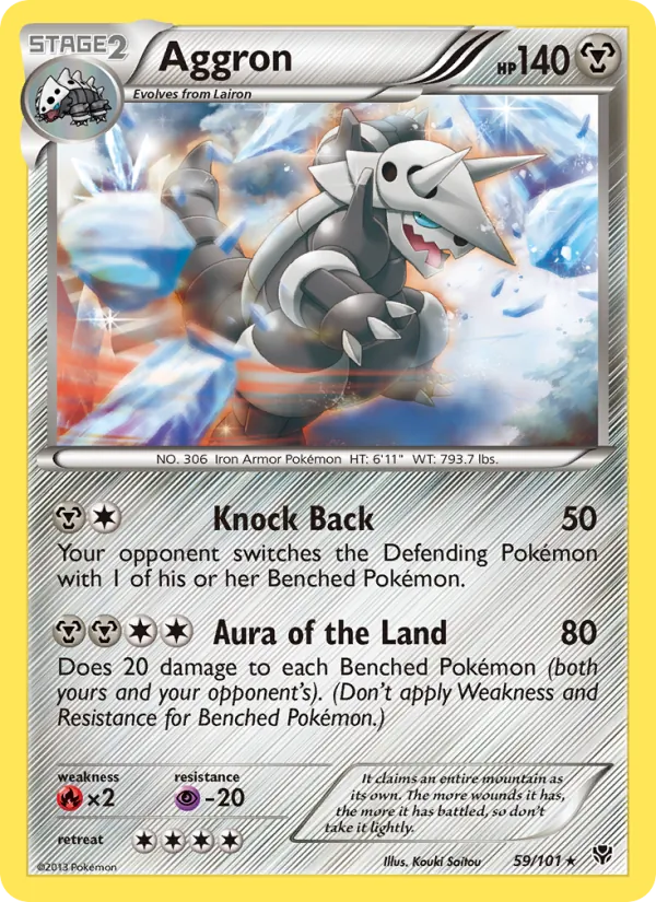 Aggron — Plasma Blast #59 (Pokémon TCG card)