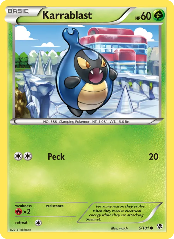 Karrablast — Plasma Blast #6 (Pokémon TCG card)