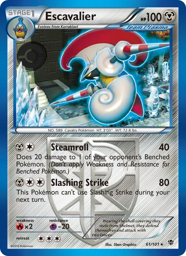 Escavalier — Plasma Blast #61 (Pokémon TCG card)