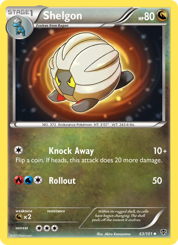 Shelgon — Plasma Blast #63 (Pokémon TCG card)