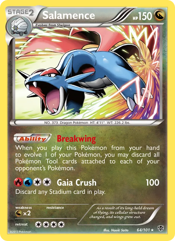 Salamence — Plasma Blast #64 (Pokémon TCG card)