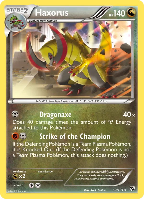 Haxorus — Plasma Blast #69 (Pokémon TCG card)