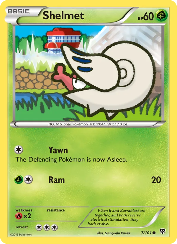 Shelmet — Plasma Blast #7 (Pokémon TCG card)