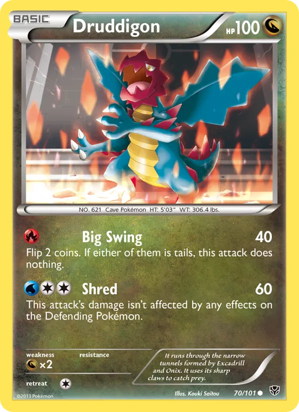 Druddigon — Plasma Blast #70 (Pokémon TCG card)