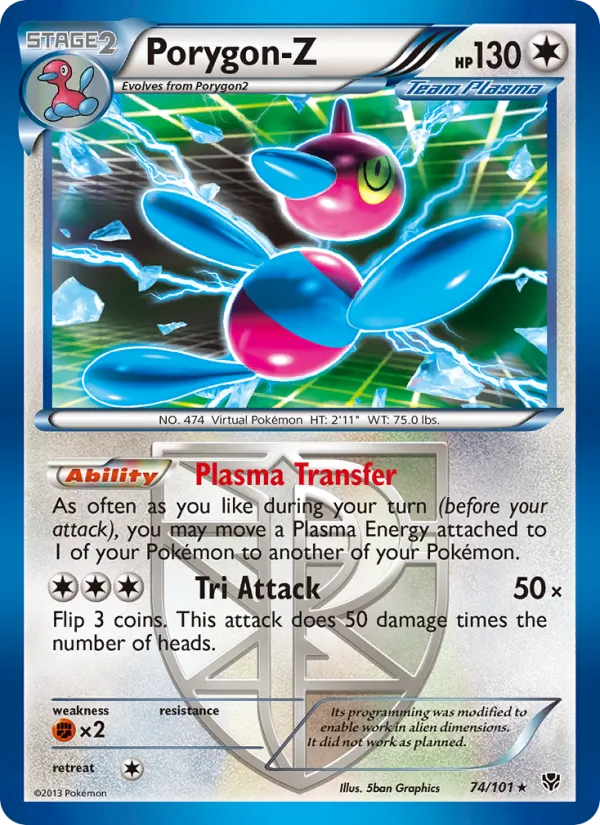 Porygon-Z — Plasma Blast #74 (Pokémon TCG card)