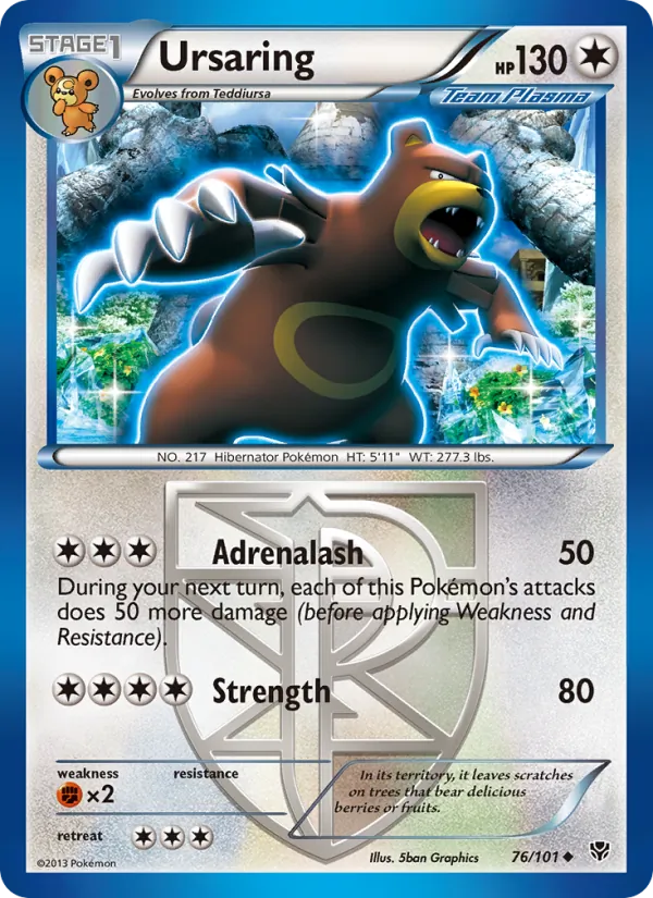 Ursaring — Plasma Blast #76 (Pokémon TCG card)
