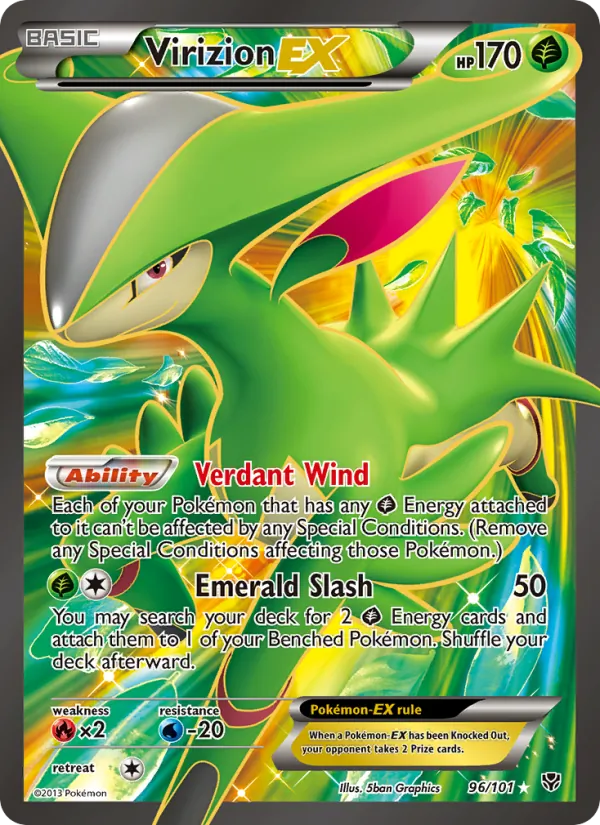 Virizion-EX — Plasma Blast #96 (Pokémon TCG card)