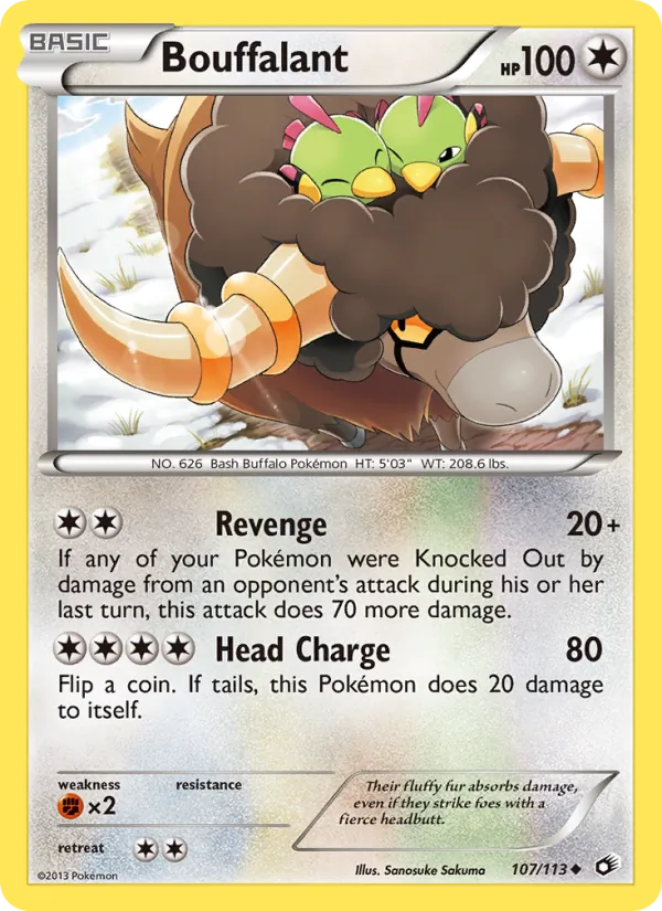 Bouffalant — Legendary Treasures #107 (Pokémon TCG card)