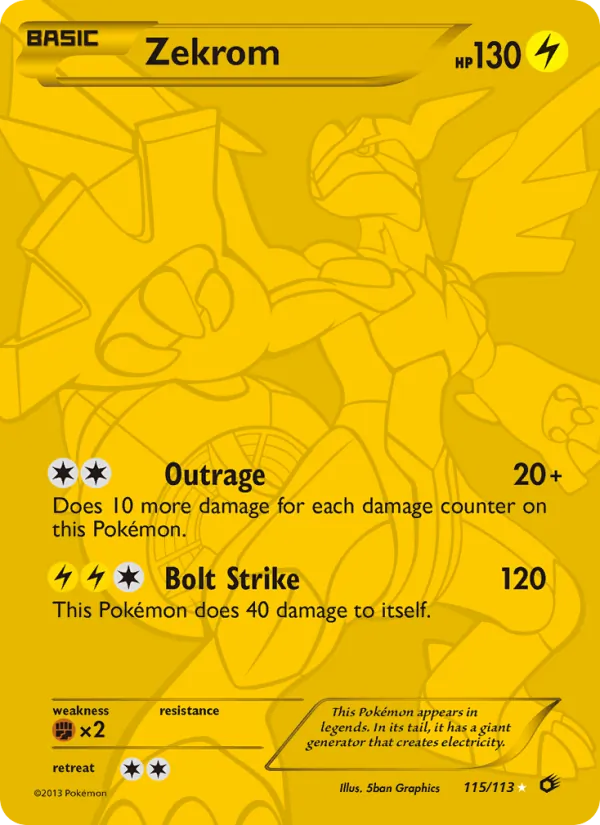 Zekrom — Legendary Treasures #115 (Pokémon TCG card)