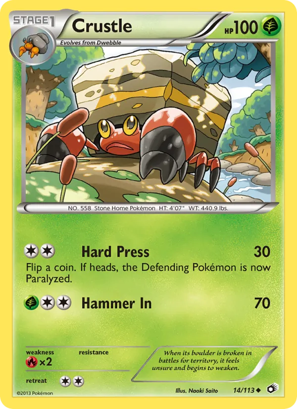 Crustle — Legendary Treasures #14 (Pokémon TCG card)
