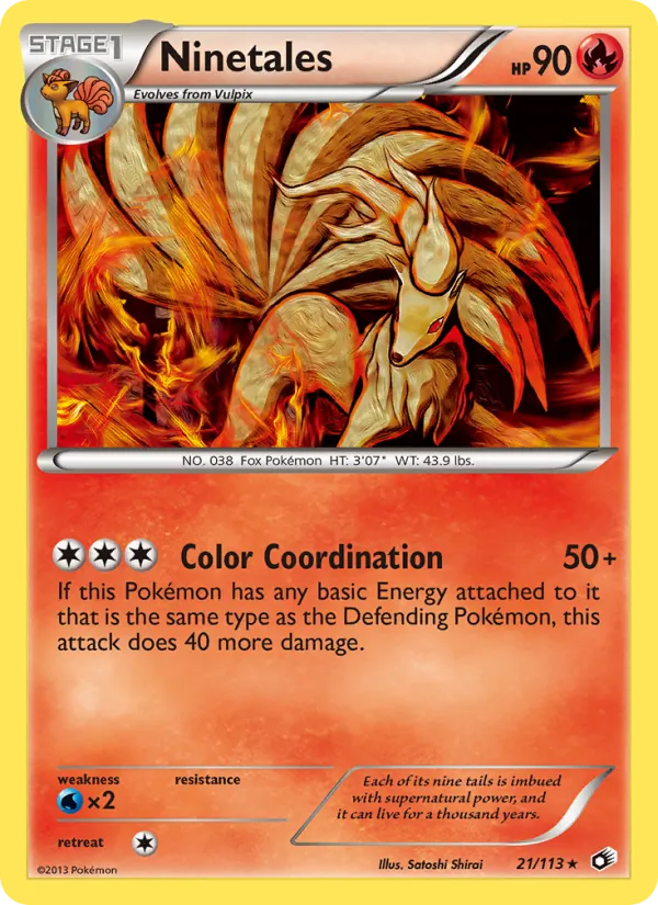Ninetales — Legendary Treasures #21 (Pokémon TCG card)