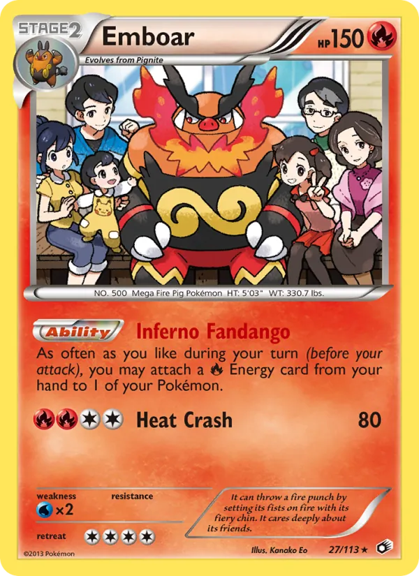 Emboar — Legendary Treasures #27 (Pokémon TCG card)