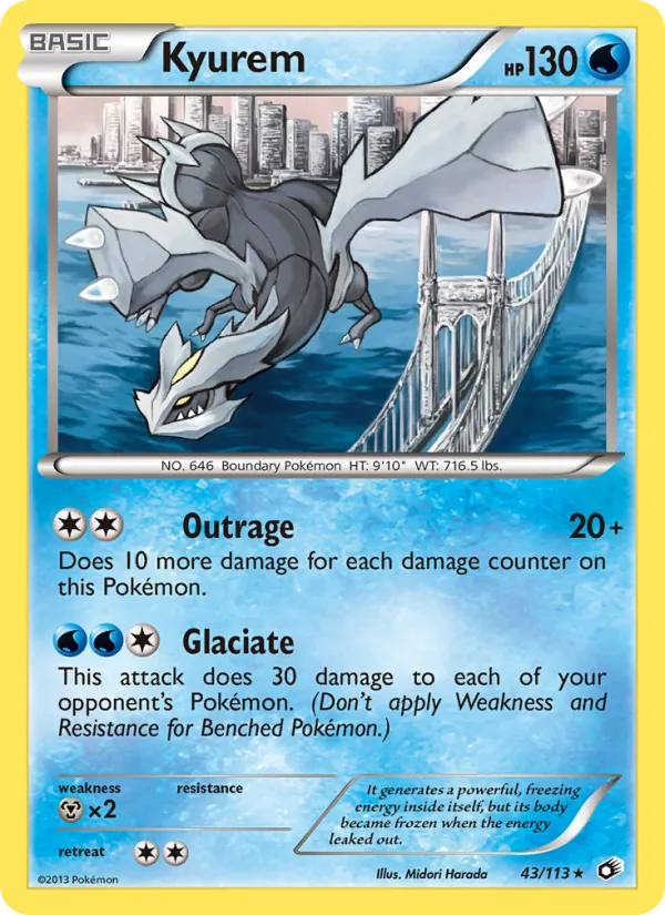 Kyurem — Legendary Treasures #43 (Pokémon TCG card)