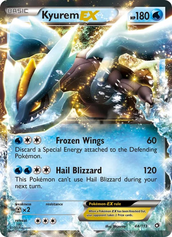 Kyurem-EX — Legendary Treasures #44 (Pokémon TCG card)
