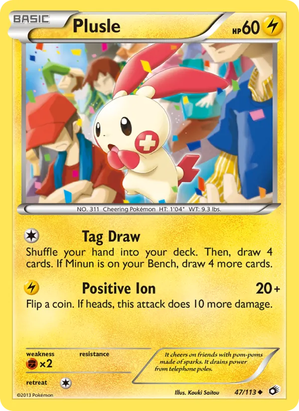 Plusle — Legendary Treasures #47 (Pokémon TCG card)