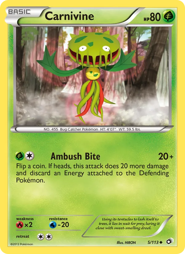 Carnivine — Legendary Treasures #5 (Pokémon TCG card)