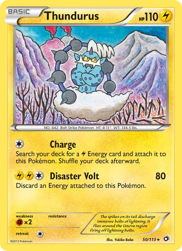 Thundurus — Legendary Treasures #50 (Pokémon TCG card)