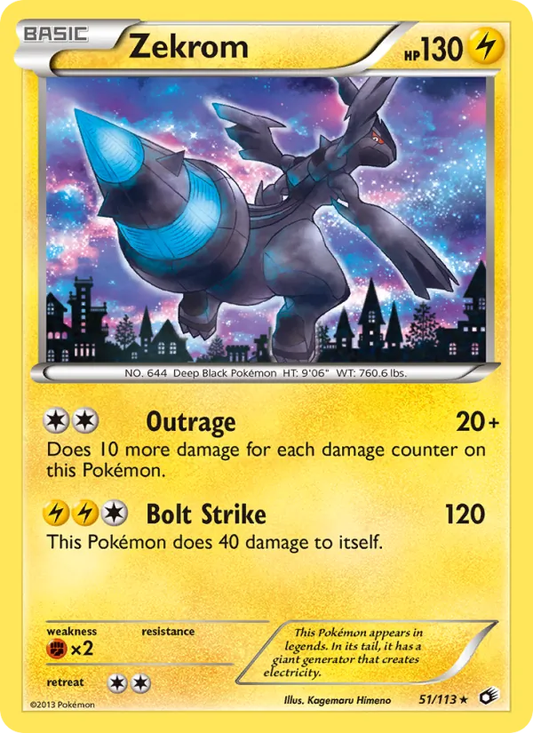 Zekrom — Legendary Treasures #51 (Pokémon TCG card)