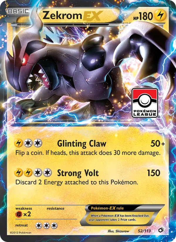 Zekrom-EX — Legendary Treasures #52 (Pokémon TCG card)