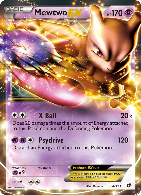 Mewtwo-EX — Legendary Treasures #54 (Pokémon TCG card)