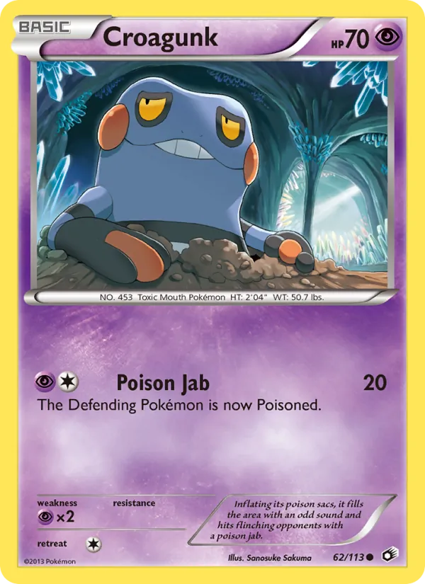 Croagunk — Legendary Treasures #62 (Pokémon TCG card)