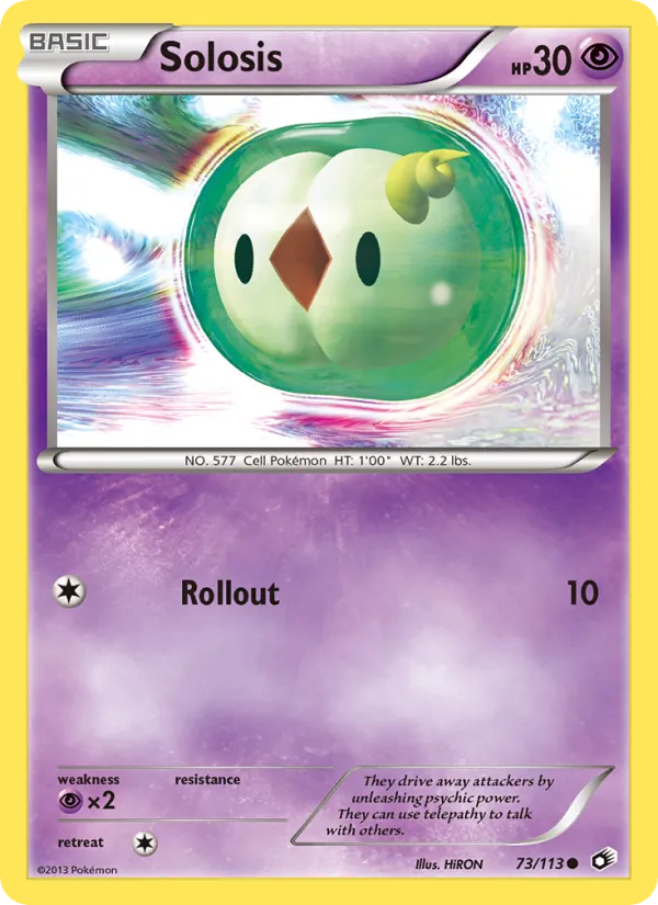 Solosis — Legendary Treasures #73 (Pokémon TCG card)