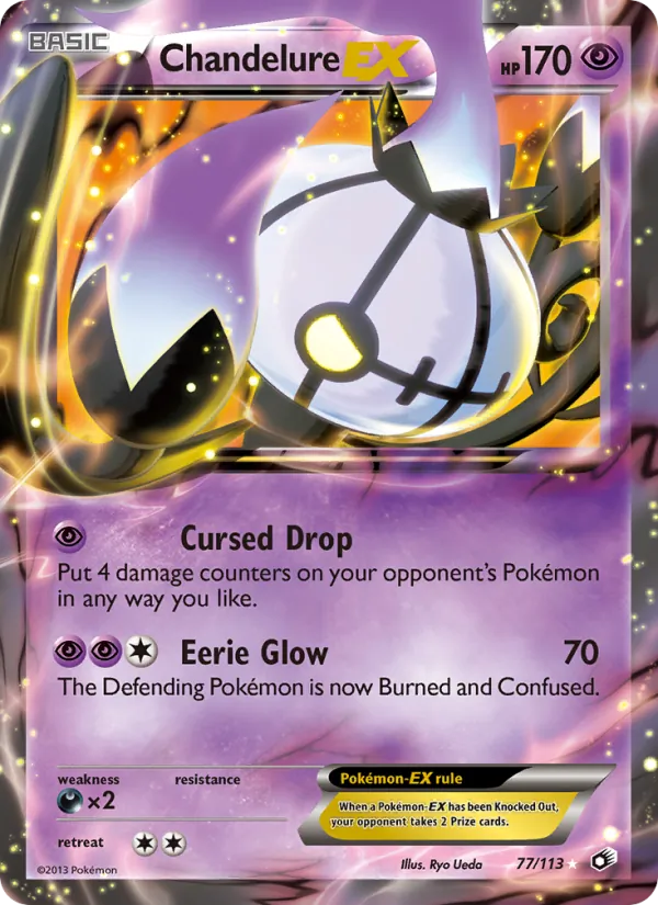 Chandelure-EX — Legendary Treasures #77 (Pokémon TCG card)