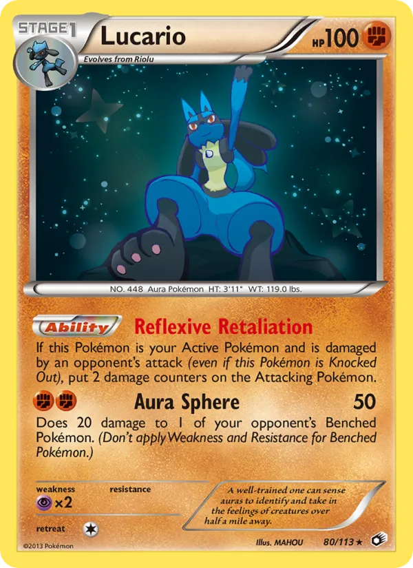 Lucario — Legendary Treasures #80 (Pokémon TCG card)