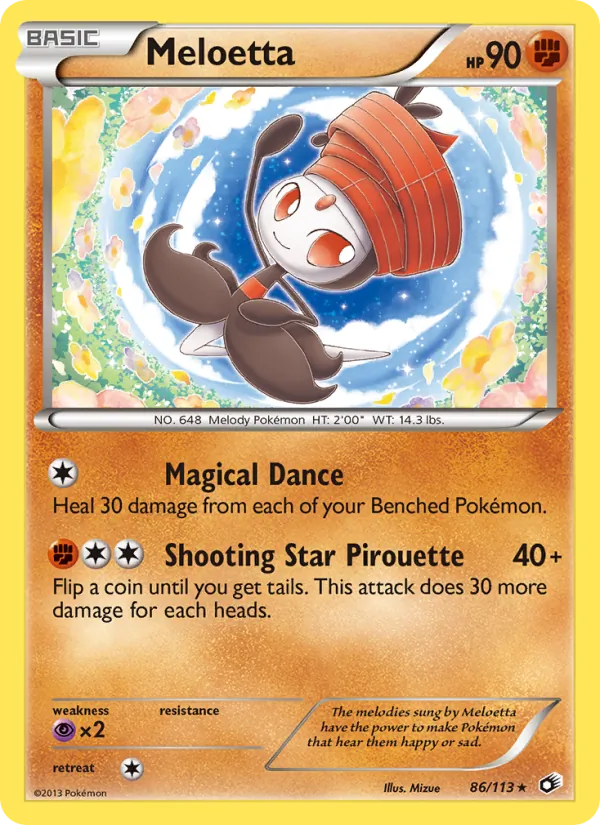 Meloetta — Legendary Treasures #86 (Pokémon TCG card)
